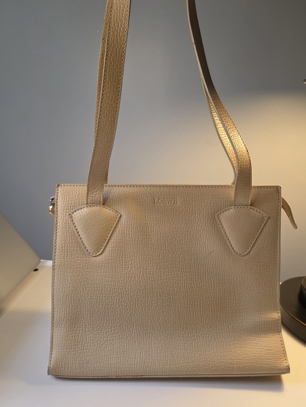 LOEWE Beige Leather Shoulder Bag